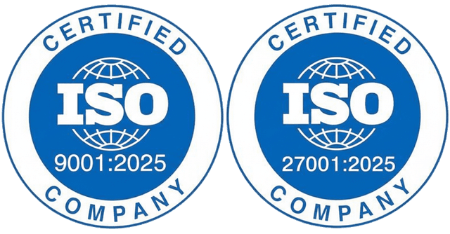 ISO 9001:2025 and ISO 27001:2025 Certified Company